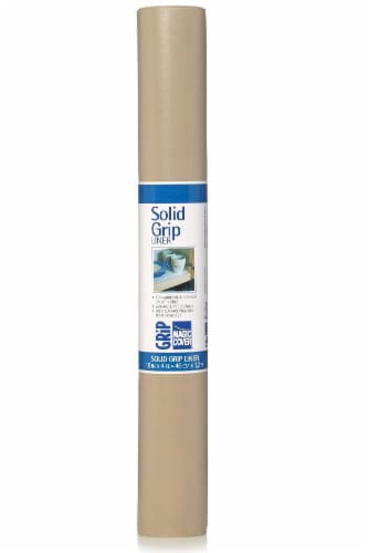Magic Cover Solid Grip Non-Adhesive Shelf Liner - Taupe Perspective: front