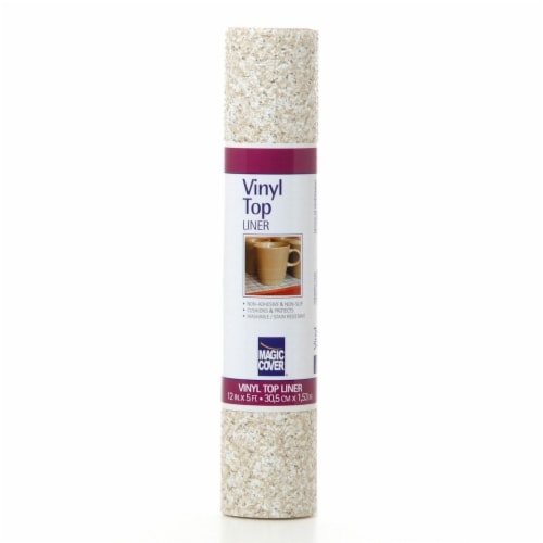 Magic Cover Vinyl Top Shelf Liner - Beige Granite Perspective: front