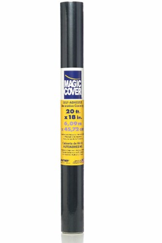 Magic Cover Self-Adhesive Shelf Liner - Black Perspective: front