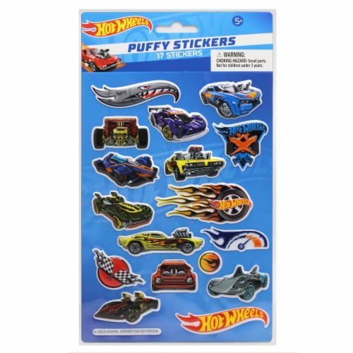 Inkology® Hot Wheels® Puffy Stickers Perspective: front