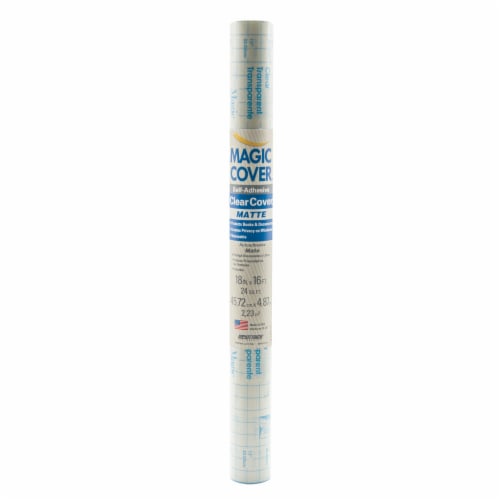 Magic Cover Brand Adhesive Shelf Liner - Clear Matte Perspective: front