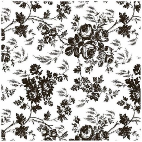 Magic Cover Brand Adhesive Shelf Liner - Toile Black Perspective: front