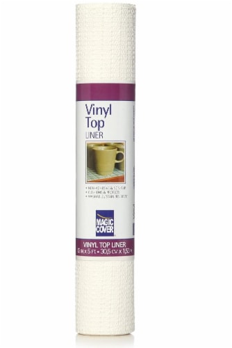 Magic Cover Vinyl Top Non-Adhesive Shelf Liner - White, 12 in x 5 ft - Fred  Meyer