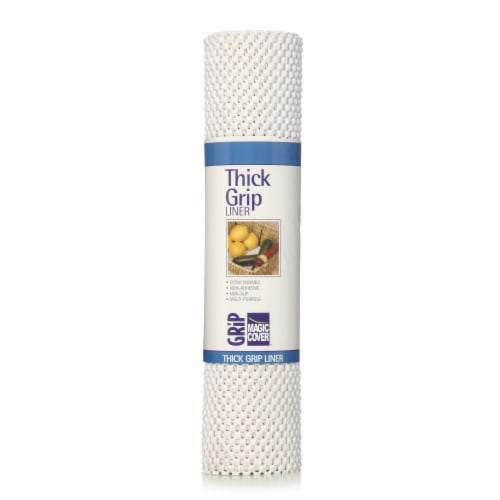 Magic Cover Thick Grip Non-Adhesive Shelf Liner - White Perspective: front