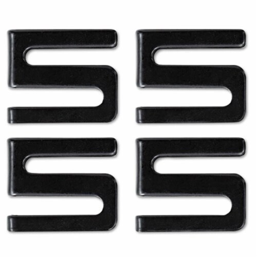 Wire Shelving S Hooks, Metal, Black, 4 Hooks/Pack