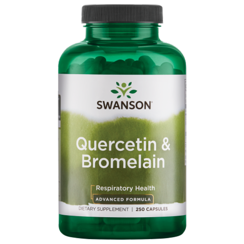 Swanson Quercetin & Bromelain 250 Caps, Unique Formula Perspective: front