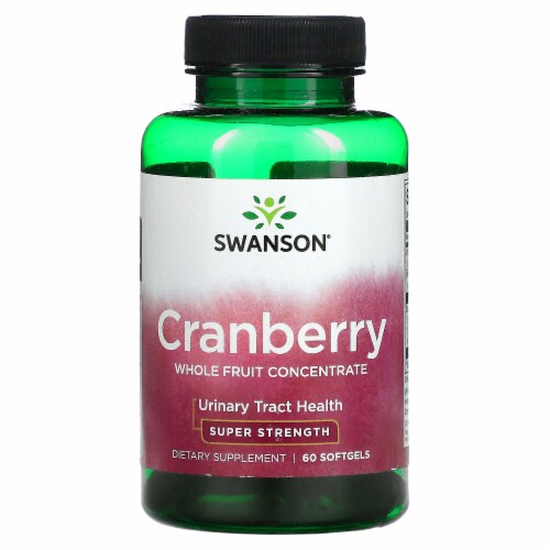 Swanson Cranberry Whole Fruit Concentrate - Super Strength 420 mg 60 Softgels Perspective: front