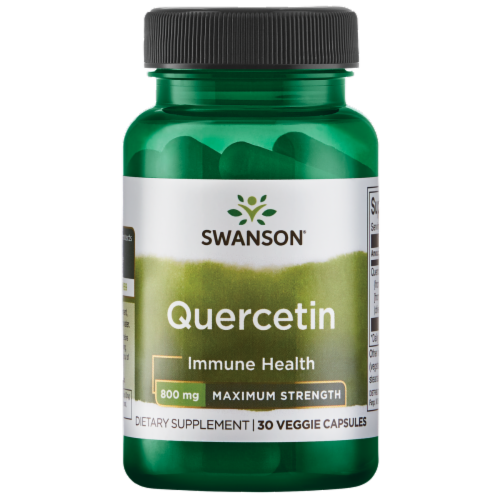 Swanson Quercetin - Maximum Strength 800 mg 30 Veggie Capsules Perspective: front