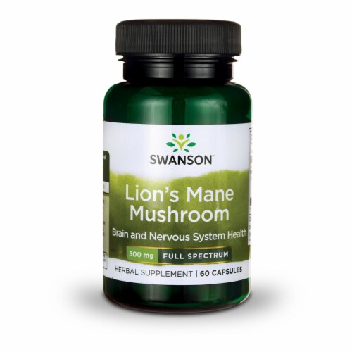 Swanson Lion's Mane Mushroom Support Brain & Nervous System 500mg ...