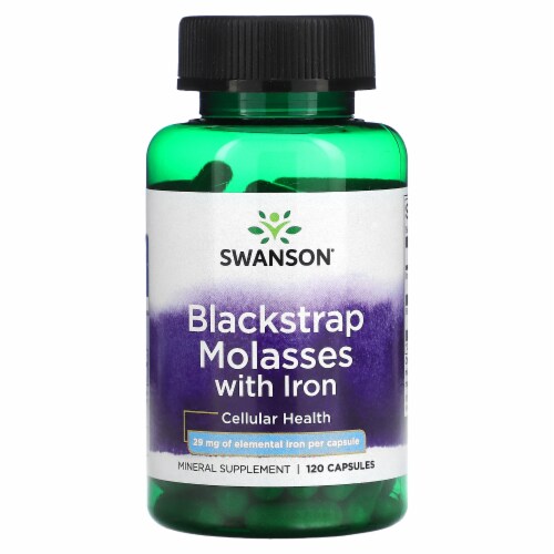 Swanson Blackstrap Molasses With Iron 120 Capsules, 120 Count Kroger
