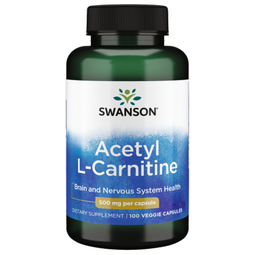 Swanson AcetylLCarnitine 100 Caps, Cognitive Support, 500 mg 100 VEG