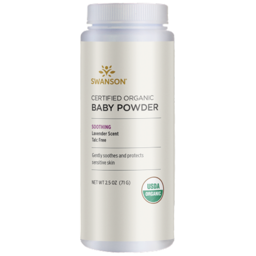 Swanson Certified Organic Baby Dusting Powder Talc-Free Tapioca and Cornstarch Powder - Perspective: front