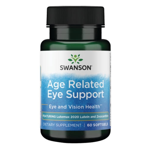 Swanson Age Related Eye Support - Featuring Lutemax Lutein and Zeaxanthin 60 Sgels Perspective: front