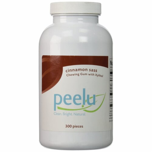 Peelu Cinnamon Sass Chewing Gum with Xylitol 300 Ct Perspective: front
