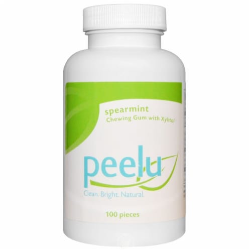 Peelu Spearmint Chewing Gum Perspective: front
