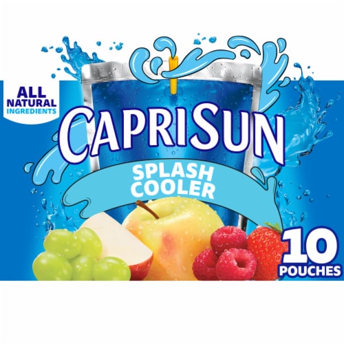 Capri Sun Splash Cooler Mixed Fruit Juice Box Pouches Perspective: front