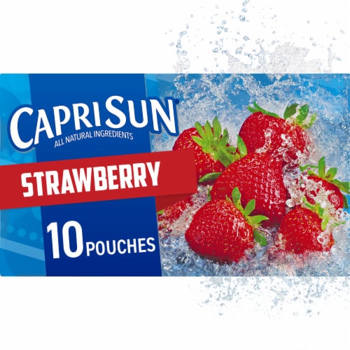 Capri Sun Strawberry Juice Box Pouches Perspective: front