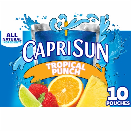 Capri Sun 100% Juice Drink Pouches Fruit Punch All Natural - 10 pk