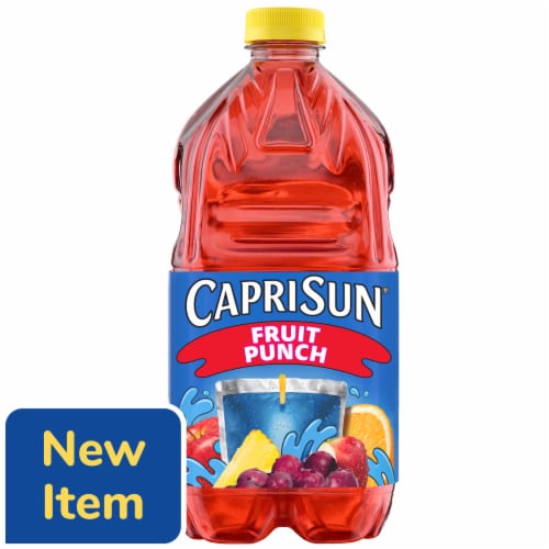 Capri Sun Fruit Punch Flavored Juice Drink Blend, Bottle Perspective: front
