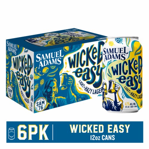 Samuel Adams Wicked Easy Light & Hazy Lager Perspective: front