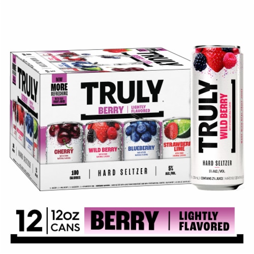 TRULY Hard Seltzer Berry Variety Mix Pack Perspective: front