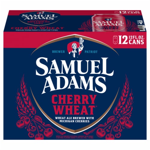 Samuel Adams® Cherry Wheat® Ale Beer Cans Perspective: front