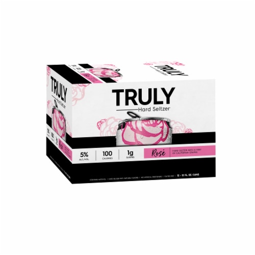 Truly Rose Hard Seltzer Perspective: front