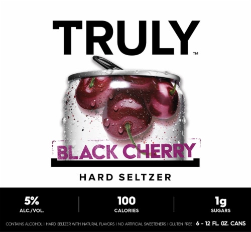 Truly Black Cherry Hard Seltzer Perspective: front