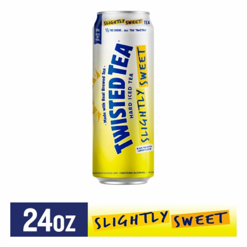 Twisted Tea Slightly Sweet Flavored Hard Beverage Single Can Perspective: front