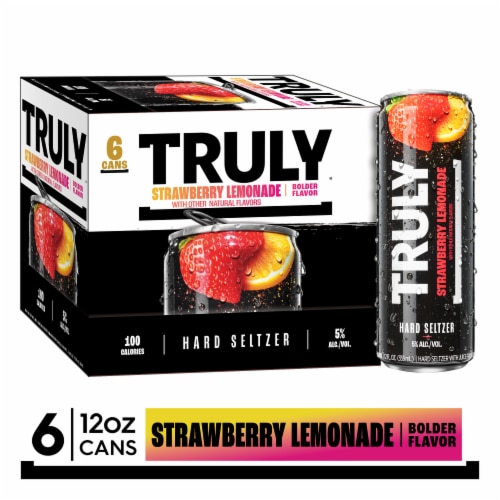 TRULY Hard Seltzer Strawberry Lemonade Perspective: front