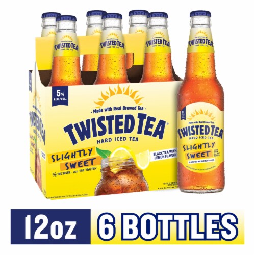 Twisted Tea Slightly Sweet Flavored Hard Beverage Perspective: front