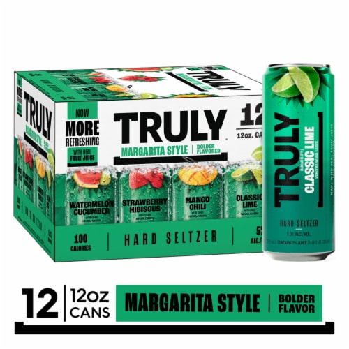 Truly Margarita Style Hard Seltzer Variety Mix Pack Perspective: front