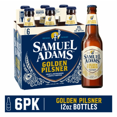 Samuel Adams Golden Pilsner Beer Perspective: front