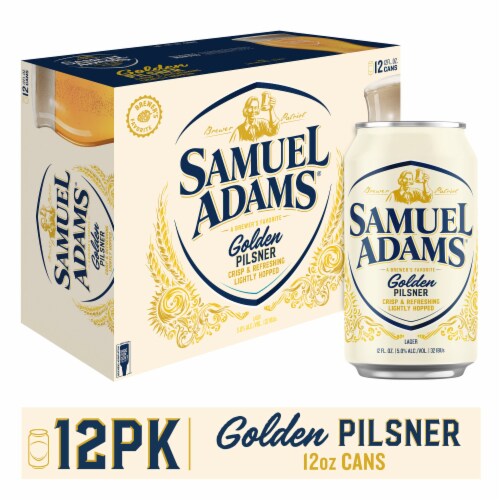 Samuel Adams Golden Pilsner Beer Perspective: front