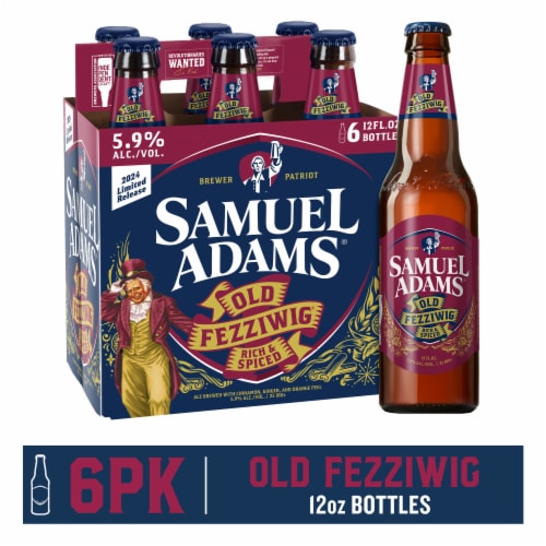 Samuel Adams Old Fezziwig Ale Seasonal Beer, 6 bottles / 12 fl oz Kroger