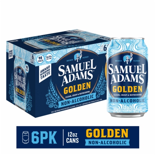 Samuel Adams Gold Rush NonAlcoholic Golden Beer, 6 cans / 12 fl oz