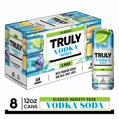 TRULY Vodka Soda Classic Ready to Drink Cocktail Variety Pack Perspective: front