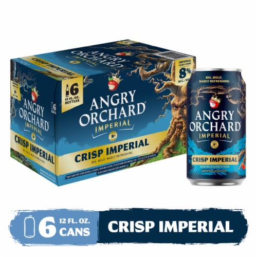 Angry Orchard Crisp Imperial Hard Cider Beer Perspective: front