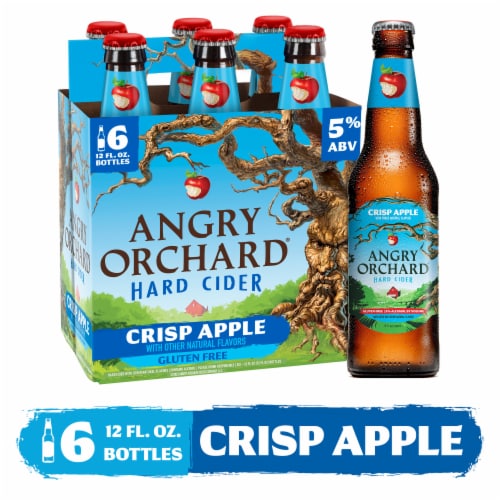 Angry Orchard® Crisp Apple Hard Cider Beer Perspective: front