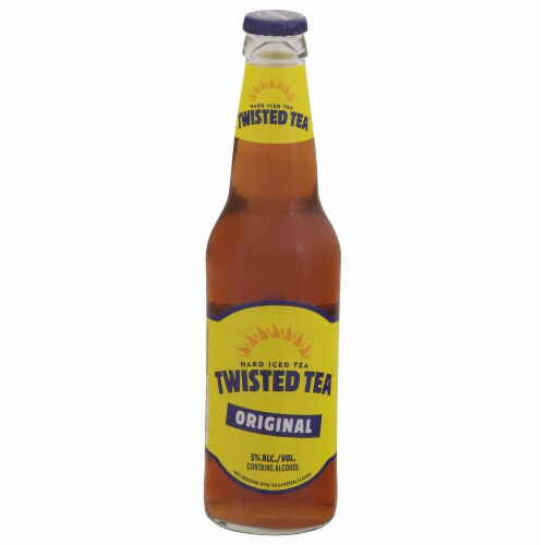 Twisted Tea Flavored Hard Beverage Single Bottle Perspective: front