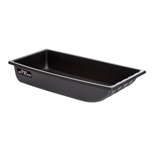 Shappell Laker JS1 Jet Molded Polyethylene Ice Fishing Snow Sled with Runners - Black Perspective: front