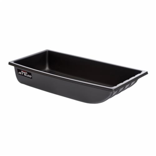 Shappell Laker JS1 Jet Molded Polyethylene Ice Fishing Snow Sled with Runners - Black Perspective: front