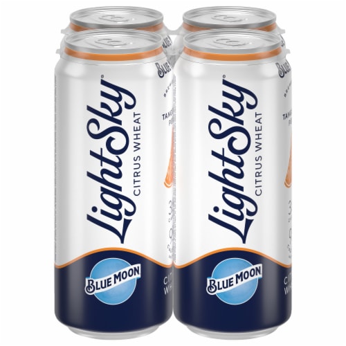 Blue Moon Light Sky Beer Perspective: front
