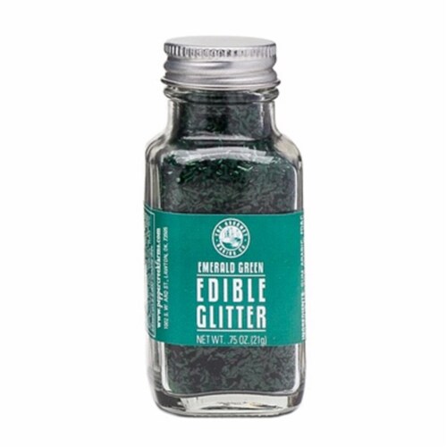 Pepper Creek Farms 400E Emerald Green Edible Glitter - Pack of 6 Perspective: front