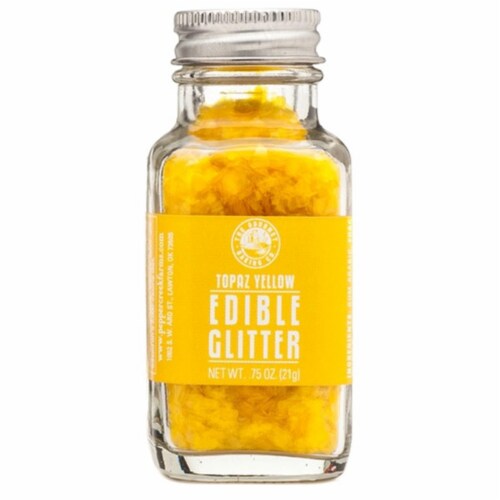 Pepper Creek Farms 400J Topaz Yellow Edible Glitter - Pack of 6 Perspective: front