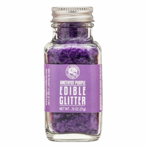 Pepper Creek Farms 400I Amethyst Purple Edible Glitter - Pack of 6 Perspective: front