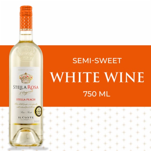 Stella Rosa Peach Semi-Sweet White Blend Italian Wine Perspective: front