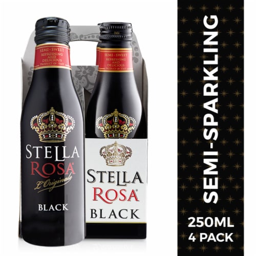 Stella Rosa Black Red Wine Italy Perspective: front