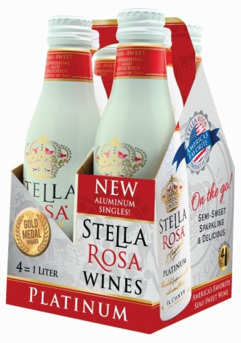 Stella Rosa Platinum Semi-Sweet White Wine 4Pk Perspective: front