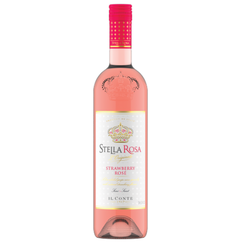 Stella Rosa Strawberry Rose Semi-Sweet Italian Rose Wine Perspective: front